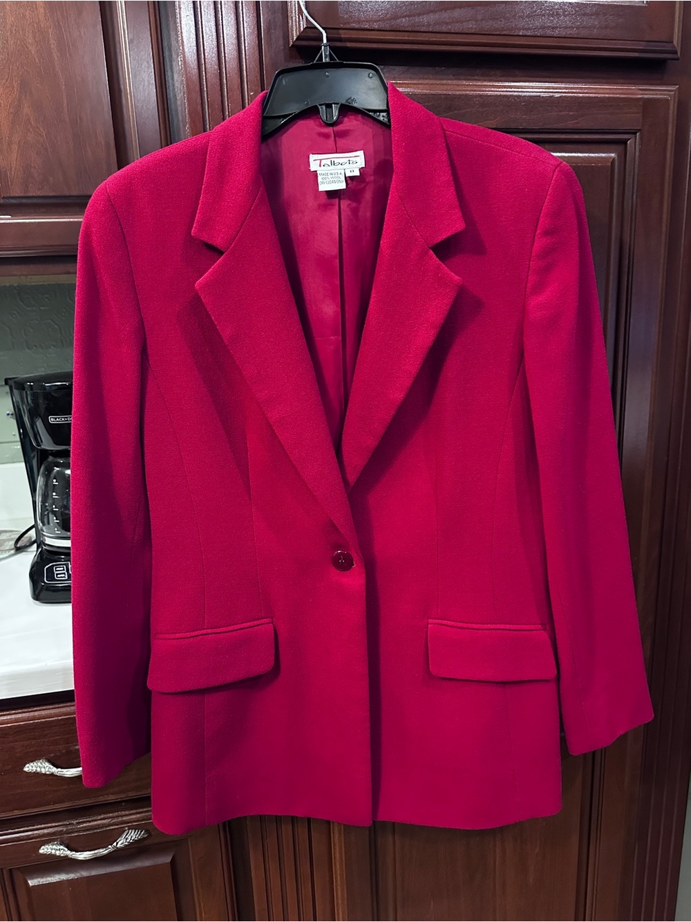 Talbots Women's Bright Red Single-Button Blazer
